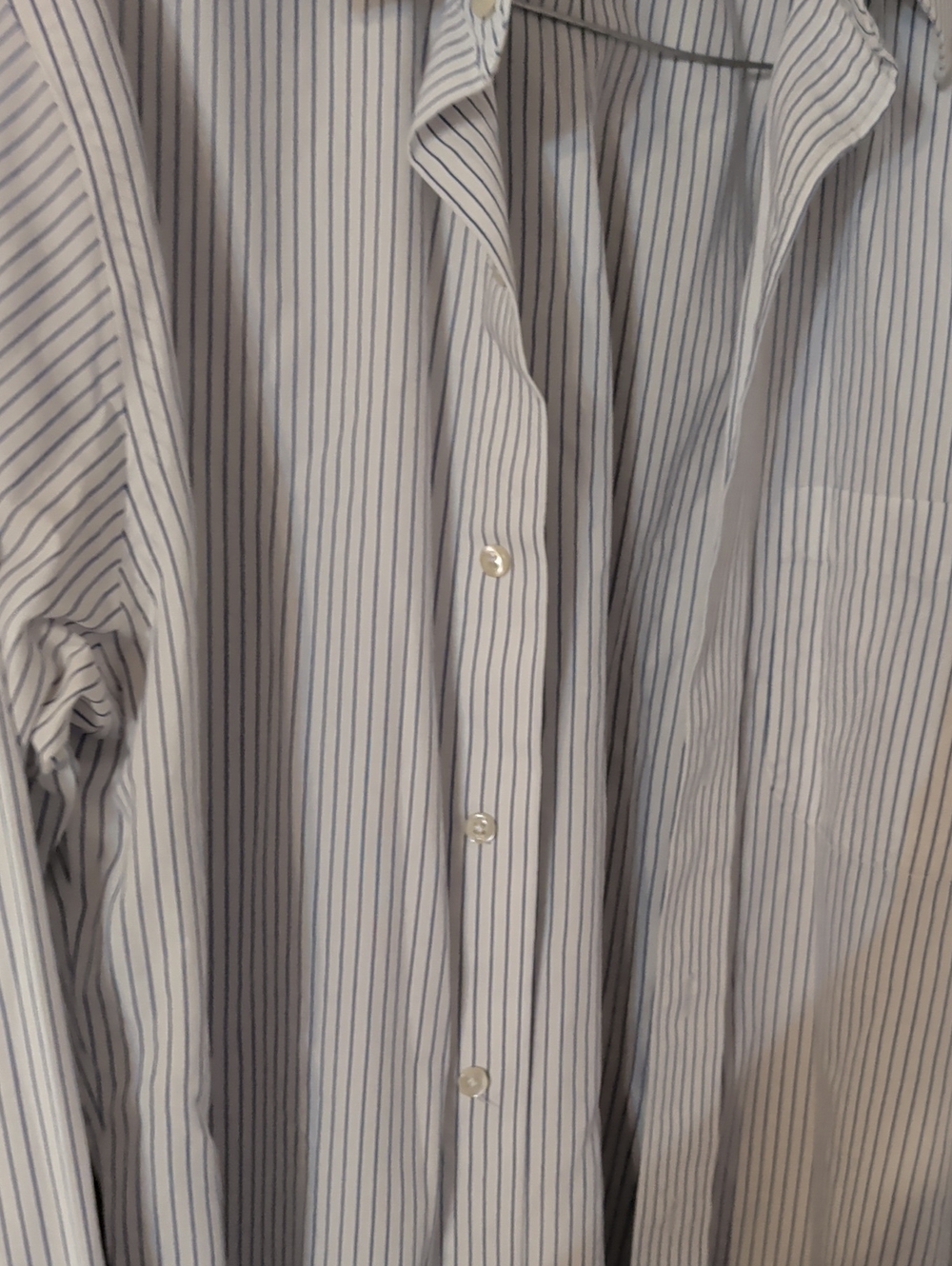 BrooksBrothers Men's Blue Stripe Button-Down Dress Shirt 14 1/2 - 32 - Picture 3 of 5